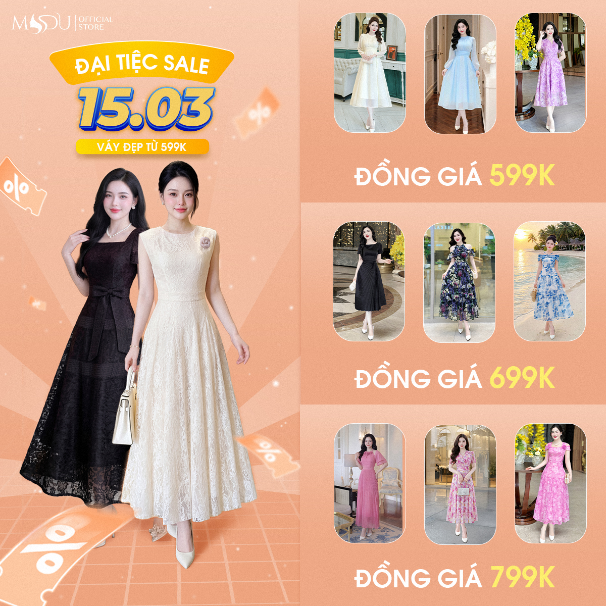 Poster quảng bá Đại tiệc Sale 15.03 – MYDU 1