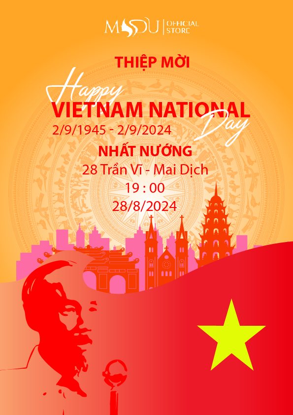 Thiệp mời sự kiện Quốc khánh Việt Nam 2/9 – MYDU 1