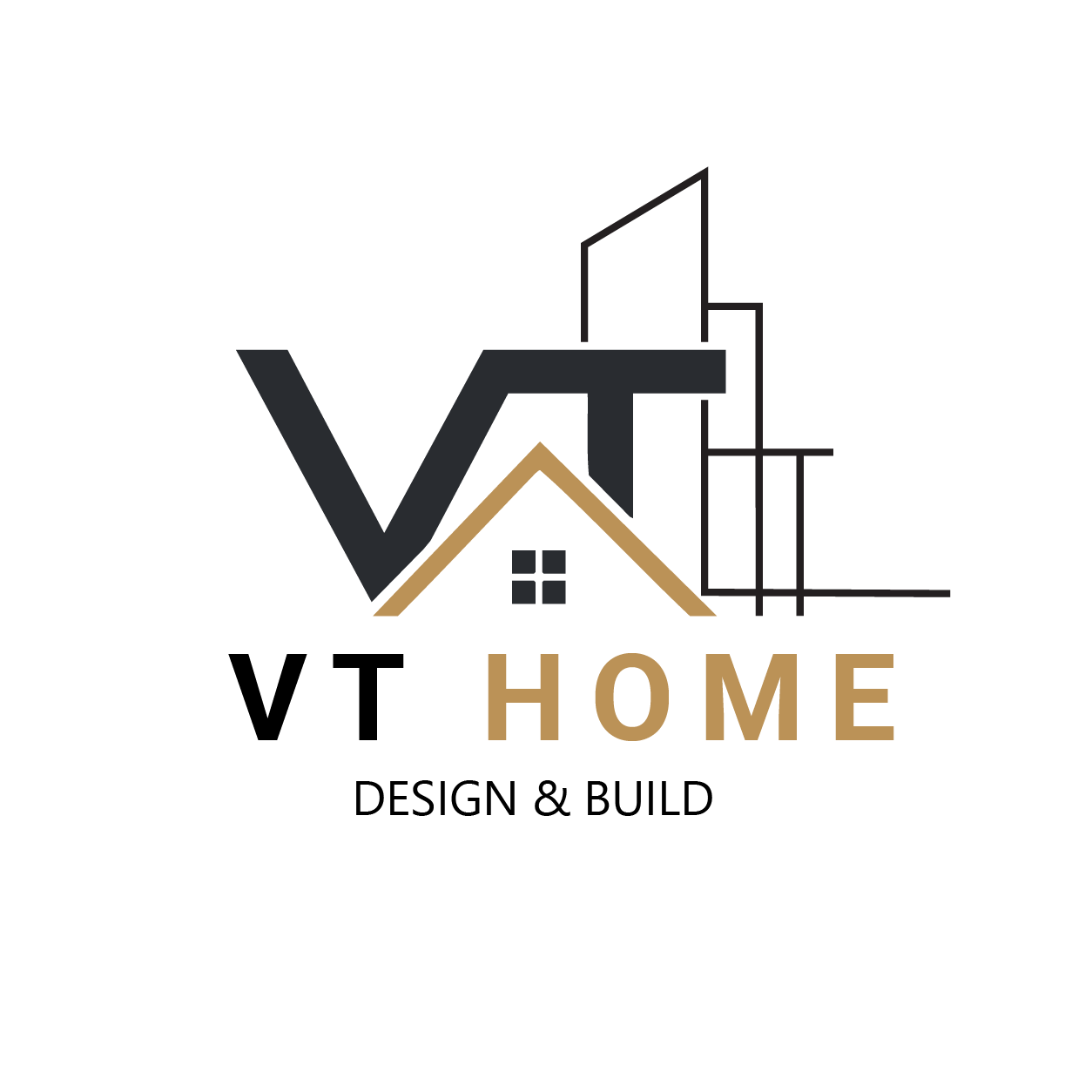 Logo thương hiệu kiến trúc VT Home – Design & Build 1